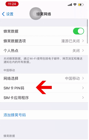 什运乡苹果14维修网分享如何给iPhone14的SIM卡设置密码 