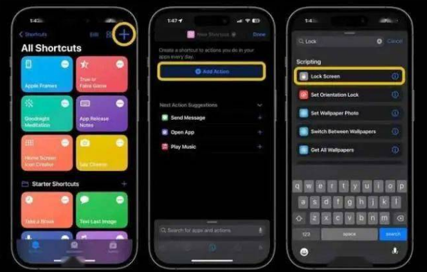 什运乡苹果14锁屏维修店分享iPhone14升级iOS16.4后如何创建锁屏快捷方式 