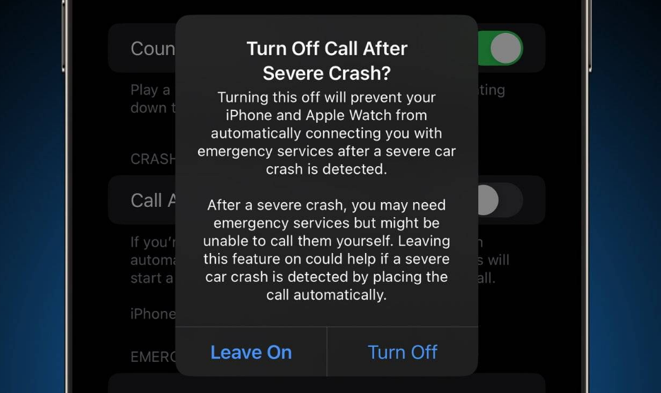 什运乡苹果14维修分享 iPhone 14 和 Apple Watch 上关闭崩溃检测 